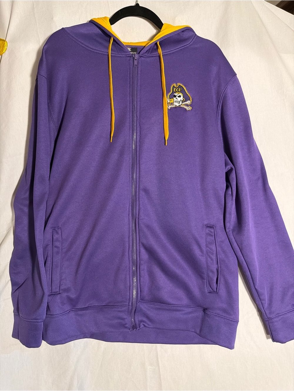 #341 Colosseum Purple Full-Zip Hoodie with Gold Accents